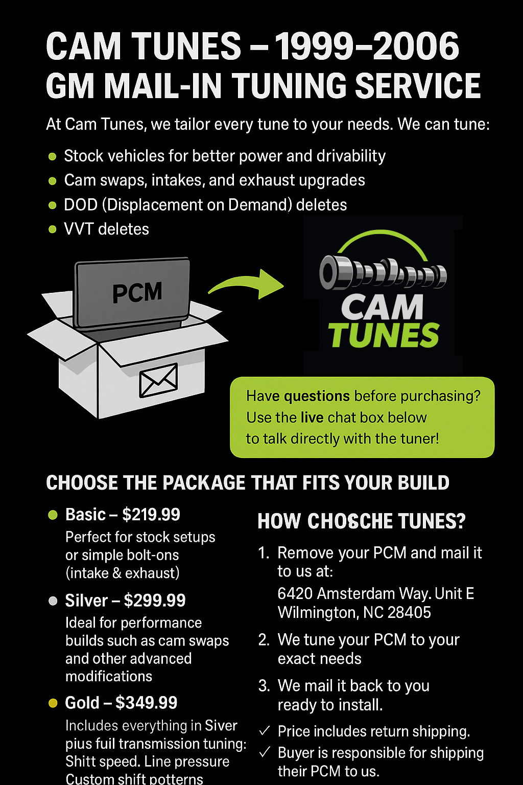 1999–2006 GM Mail-In Tuning Service